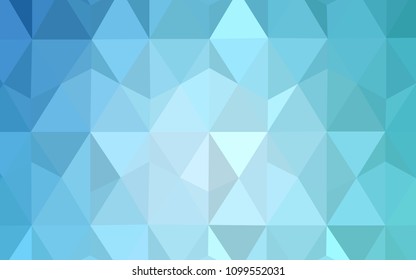 Light BLUE vector abstract polygonal background. Triangular geometric sample with gradient.  New template for your brand book.