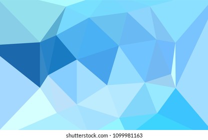 Light BLUE vector abstract polygonal template. Triangular geometric sample with gradient.  Textured pattern for your backgrounds.