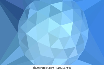 Light BLUE vector abstract polygonal background with a gem in a centre. Polygonal illustration, which consists of triangles. Pattern for a brand book's backdrop.