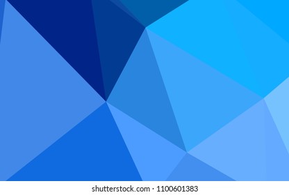 Light BLUE vector abstract polygonal background. Triangular geometric sample with gradient.  Pattern for a brand book's backdrop.