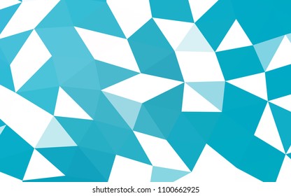 Light BLUE vector abstract polygonal abstract polygonal. Shining illustration, which consist of triangles. The polygonal design can be used for your web site.