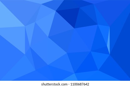 Light BLUE vector abstract polygonal template. A sample with polygonal shapes. Textured pattern for your backgrounds.