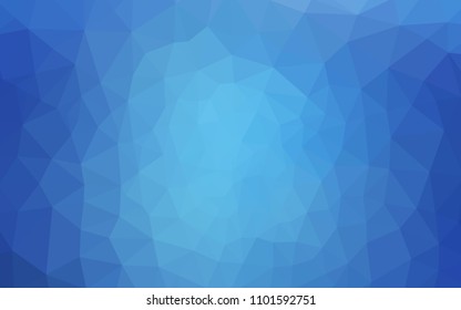 Light BLUE vector abstract polygonal pattern. Shining colorful illustration with triangles. Completely new template for your banner.