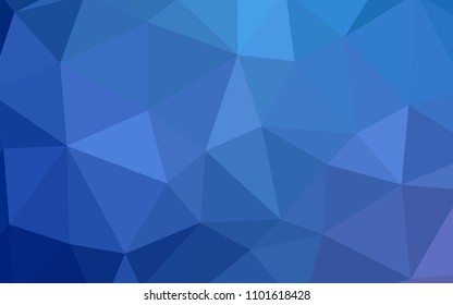 Light BLUE vector abstract polygonal background. Shining polygonal illustration, which consist of triangles. A completely new design for your leaflet.