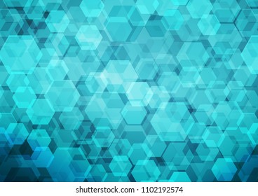Light BLUE vector abstract polygonal template. Geometric illustration in Origami style with gradient.  A completely new design for your business.