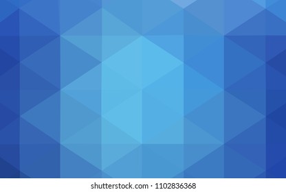 Light BLUE vector abstract polygonal background. Colorful illustration in polygonal style with gradient. That pattern can be used as a part of a brand book.