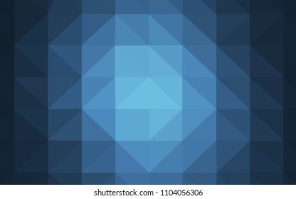 Light BLUE vector abstract polygonal template. A sample with polygonal shapes. Completely new template for your banner.