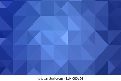 Light BLUE vector abstract polygonal background. Triangular geometric sample with gradient.  Triangular pattern for your business design.