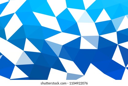 Light BLUE vector abstract polygonal abstract polygonal. Shining illustration, which consist of triangles. Brand new style for your business design.