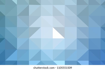 Light BLUE vector abstract polygonal pattern. Shining colorful illustration with triangles. Best triangular design for your business.