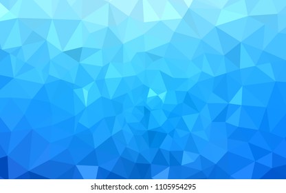 Light BLUE vector abstract polygonal pattern. Shining colorful illustration with triangles. A completely new design for your leaflet.