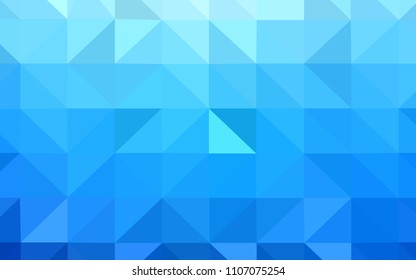 Light BLUE vector abstract polygonal pattern. Creative illustration in halftone style with triangles. Best triangular design for your business.