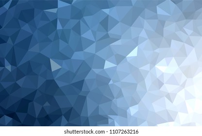 Light BLUE vector abstract polygonal background. Geometric illustration in Origami style with gradient.  A completely new design for your leaflet.
