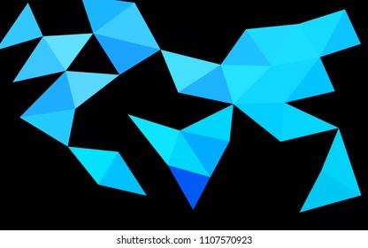 Light BLUE vector abstract polygonal abstract polygonal. Modern geometrical abstract illustration with gradient. The best triangular design for your business.