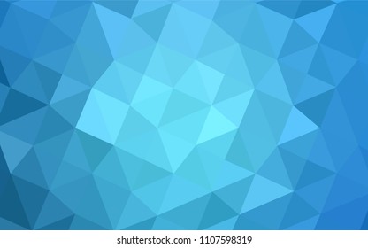 Light BLUE vector abstract polygonal template. A sample with polygonal shapes. That new template can be used for your brand book.