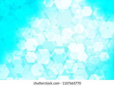 Light BLUE vector abstract polygonal pattern. hexagonal geometric sample with gradient.  The template can be used as a background for cell phones.