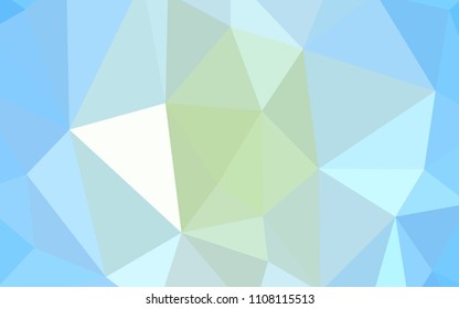 Light BLUE vector abstract polygonal template. A sample with polygonal shapes. Best triangular design for your business.