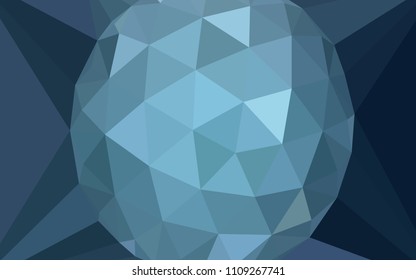 Light BLUE vector abstract polygonal pattern with a gem in a centre. Illustration in Origami style with gradient. Completely new template for your banner.