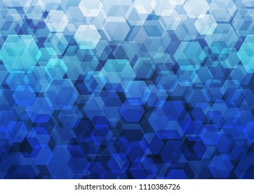 Light BLUE vector abstract polygonal template. An elegant bright illustration with gradient. The polygonal design can be used for your web site.