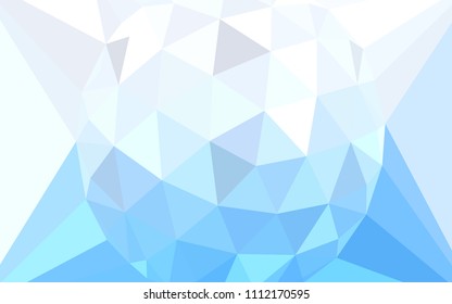Light BLUE vector abstract polygonal pattern with a gem in a centre. Illustration in halftone style with triangles. A new texture for your web site.