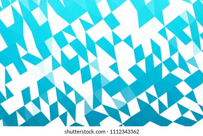 Light BLUE vector abstract polygonal background. Geometric illustration in Origami style with gradient.  A new texture for your design.