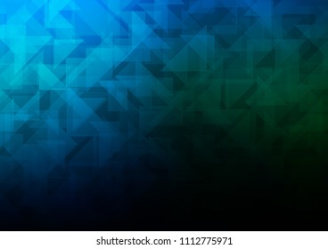 Light BLUE vector abstract polygonal cover. Brand new colored illustration in blurry style with gradient. Brand new style for your business design.