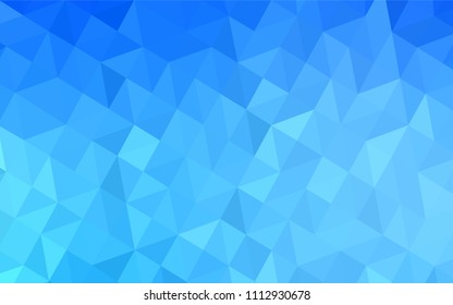 Light BLUE vector abstract polygonal pattern. Polygonal abstract illustration with gradient. Triangular pattern for your design.