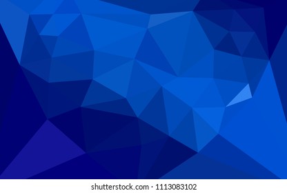 Light BLUE vector abstract polygonal template with a heart in a centre. Colorful illustration in a polygonal style. Pattern for a brand book's backdrop.