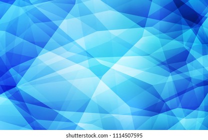 Light BLUE vector abstract polygonal template. Geometric illustration in Origami style with gradient.  Template for cell phone's backgrounds.