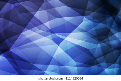 Light BLUE vector abstract polygonal template. A completely new color illustration in a polygonal style. Textured pattern for your backgrounds.
