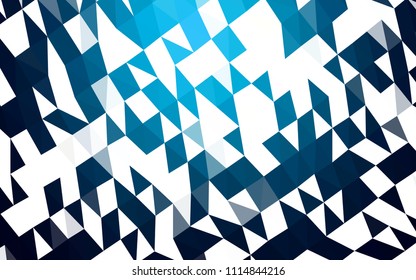 Light BLUE vector abstract polygonal template. Glitter abstract illustration with an elegant design. A completely new design for your business.