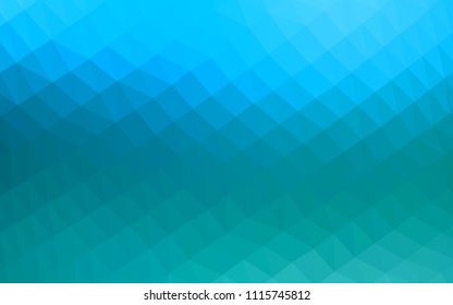Light BLUE vector abstract polygonal texture. Shining illustration, which consist of triangles. The best triangular design for your business.