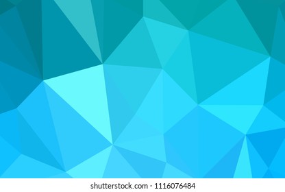 Light BLUE vector abstract polygonal background. Glitter abstract illustration with an elegant triangles. Brand new design for your business.