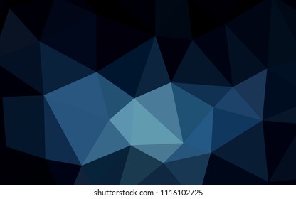 Light BLUE vector abstract polygonal background. A sample with polygonal shapes. Triangular pattern for your design.