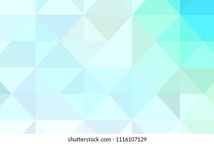 Light BLUE vector abstract polygonal template. Shining polygonal illustration, which consist of triangles. A new texture for your web site.