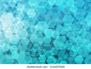 Light BLUE vector abstract polygonal pattern. Creative illustration with gradient. The completely new template can be used for your brand book.