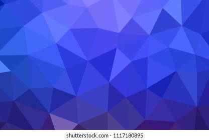Light BLUE vector abstract polygonal background. Shining colorful illustration with triangles. Best triangular design for your business.