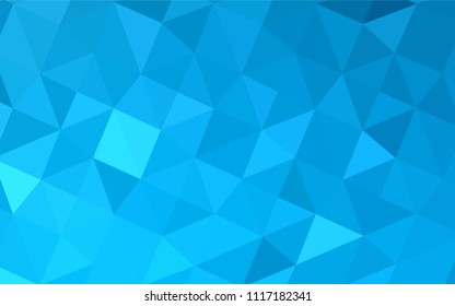Light BLUE vector abstract polygonal background. Shining polygonal illustration, which consist of triangles. A completely new design for your business.