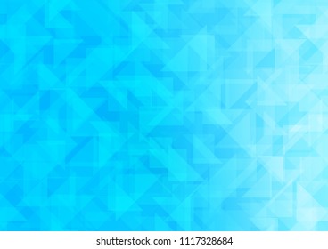 Light BLUE vector abstract polygonal layout. A vague abstract illustration with gradient. Triangular pattern for your business design.