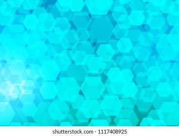 Light BLUE vector abstract polygonal template. Geometric illustration in Origami style with gradient.  The polygonal design can be used for your web site.