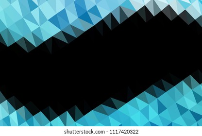 Light BLUE vector abstract polygonal texture. Brand new colored illustration in blurry style with gradient. A completely new design for your business.