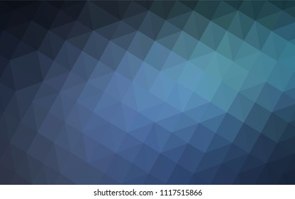 Light BLUE vector abstract polygonal template. Shining polygonal illustration, which consist of triangles. Template for cell phone's backgrounds.