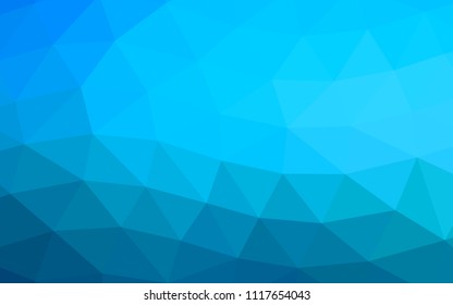Light BLUE vector abstract polygonal abstract polygonal. Shining illustration, which consist of triangles. Brand new design for your business.