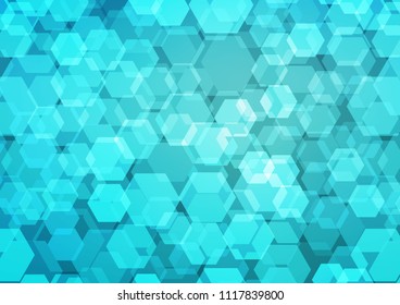 Light BLUE vector abstract polygonal template. Shining colored illustration in a Brand new style. A new texture for your design.