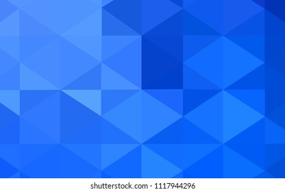 Light BLUE vector abstract polygonal pattern. Geometric illustration in Origami style with gradient.  The best triangular design for your business.