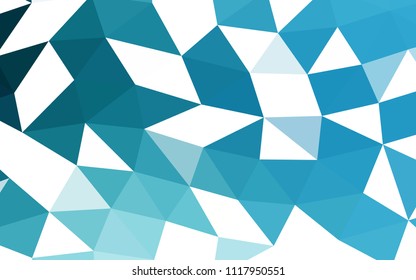 Light BLUE vector abstract polygonal shapes. A vague abstract illustration with gradient. The best triangular design for your business.