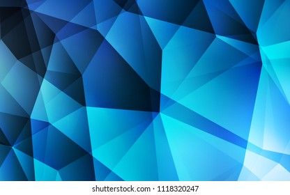 Light BLUE vector abstract polygonal pattern. A completely new color illustration in a polygonal style. Textured pattern for your backgrounds.