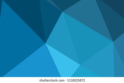 Light BLUE vector abstract polygonal background. Colorful illustration in abstract style with triangles. Pattern for a brand book's backdrop.
