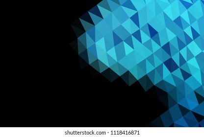 Light BLUE vector abstract polygonal texture. A vague abstract illustration with gradient. A completely new design for your business.