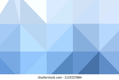 Light BLUE vector abstract polygonal pattern. Colorful illustration in abstract style with gradient. The best triangular design for your business.